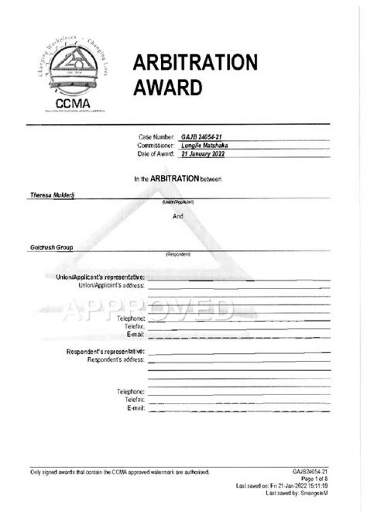 Can an arbitration award be made public?