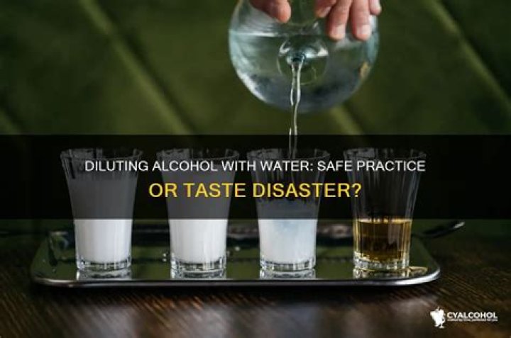 Does diluting alcohol with water make it weaker?