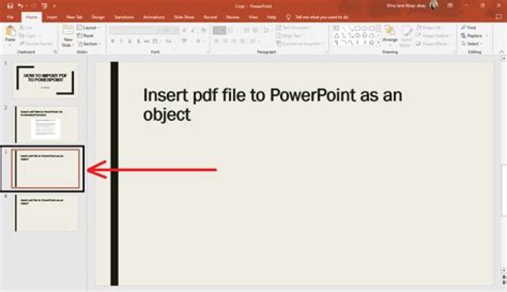 How do I import a slide into PowerPoint on a Mac?