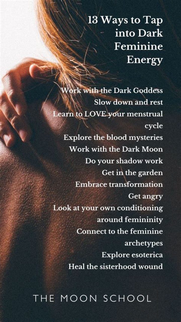 How do I tap into my dark feminine energy?