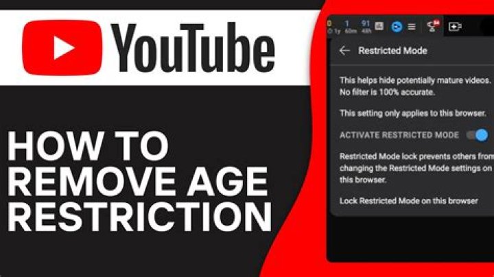 How do I turn off age restrictions on YouTube Android?