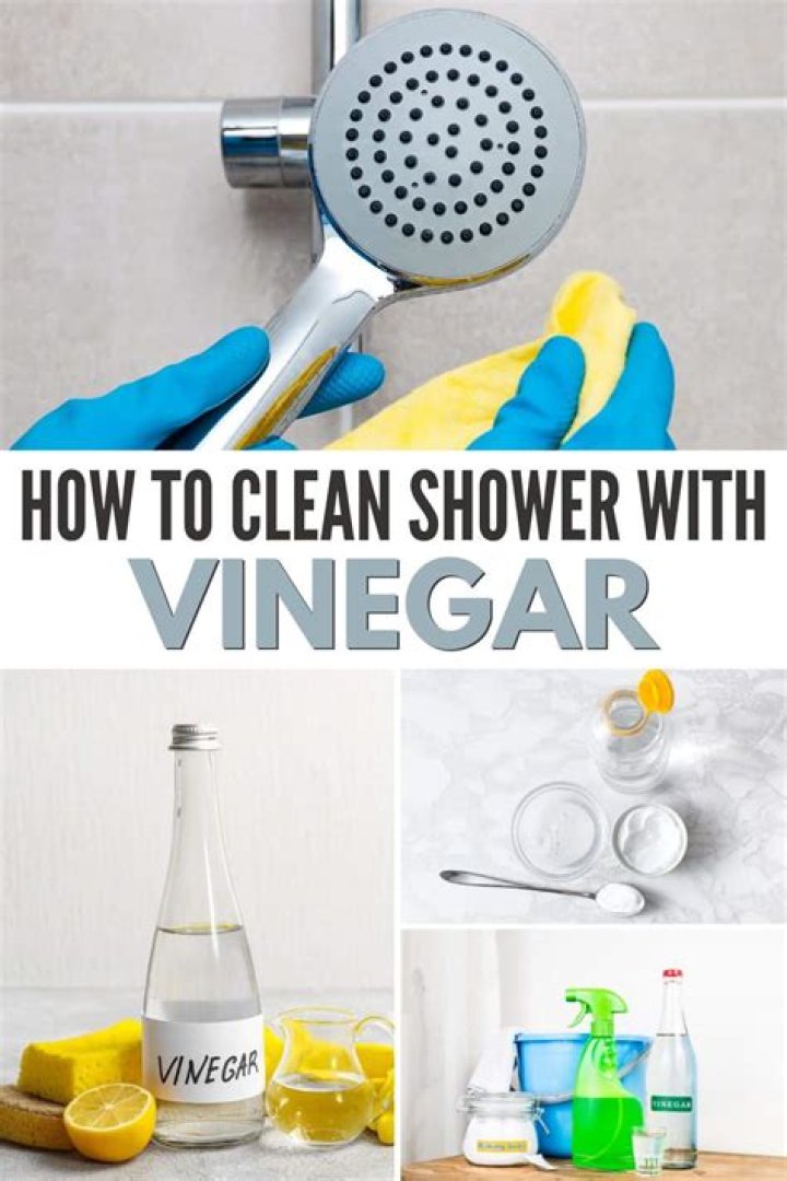 How do you clean a shower with vinegar and Dawn and baking soda?