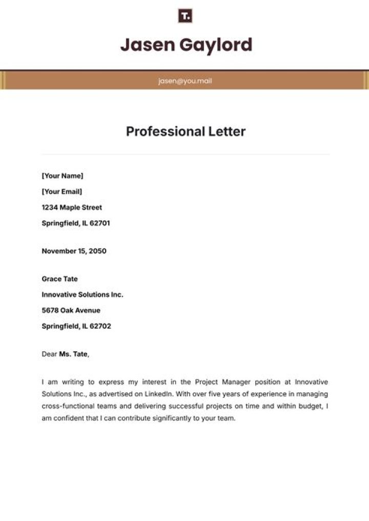 How do you end a professional letter?