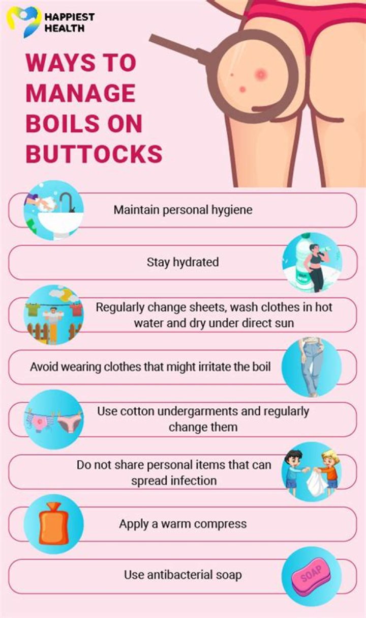 How do you get rid of boils on buttocks?