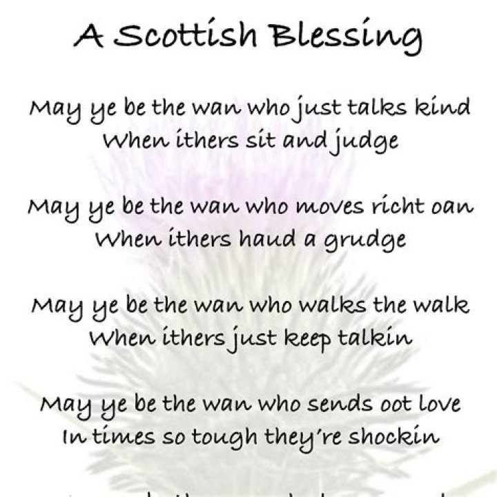 How do you say my blessing in Scottish?