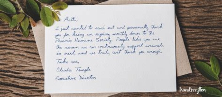 How do you write a thank you letter for heartfelt?