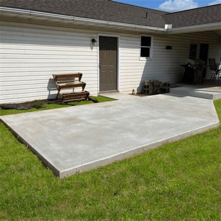 How high can a concrete patio be?