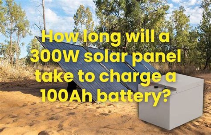 How long will a 200W solar panel take to charge a 100ah battery?