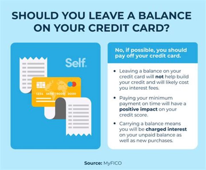 How much should you leave on your credit card?