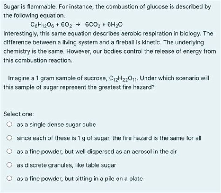 Is powdered sugar flammable?