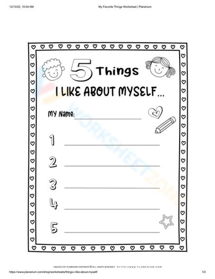 What are 5 things you like about yourself?