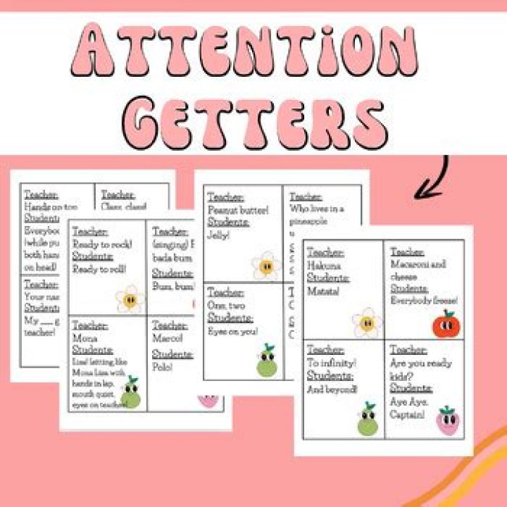 What are the 5 attention getters?