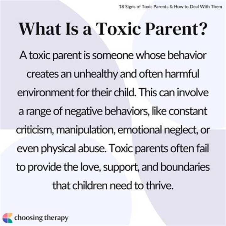 What are toxic parents like?