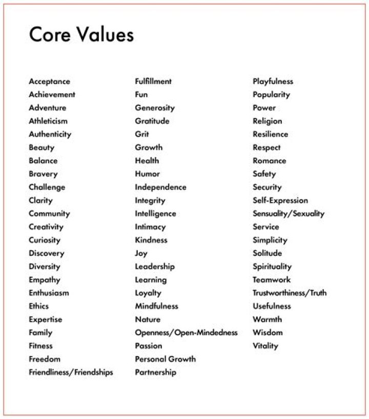 What are your values as a student?