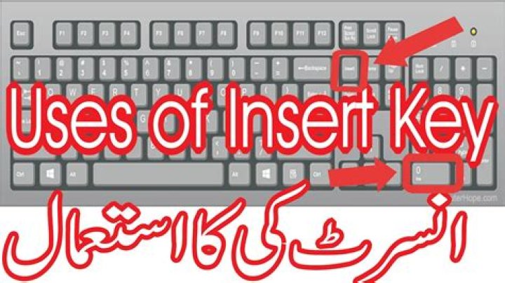 What does Insert key do?