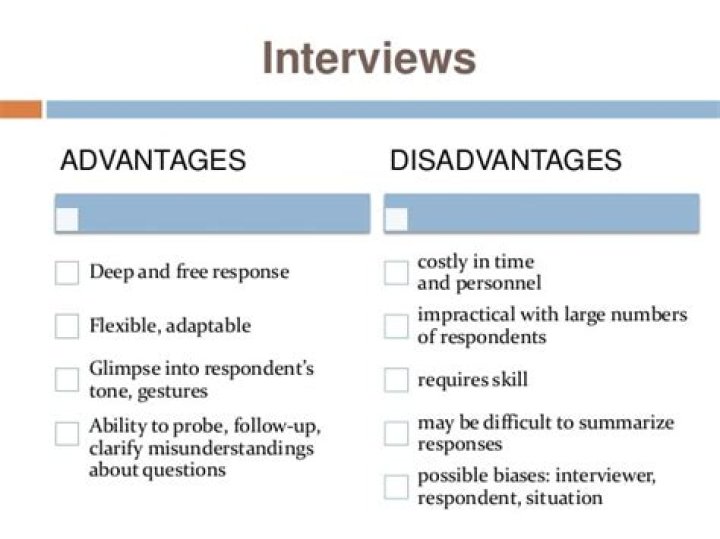 What is the advantage of interview?