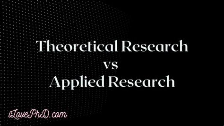 What is the difference between applied and theoretical research?