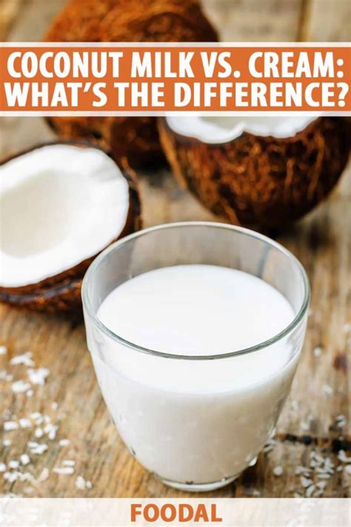 What is the difference between coconut cream and coconut milk?