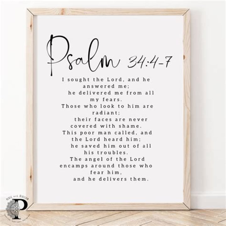 What is the meaning of Psalm 34 4?