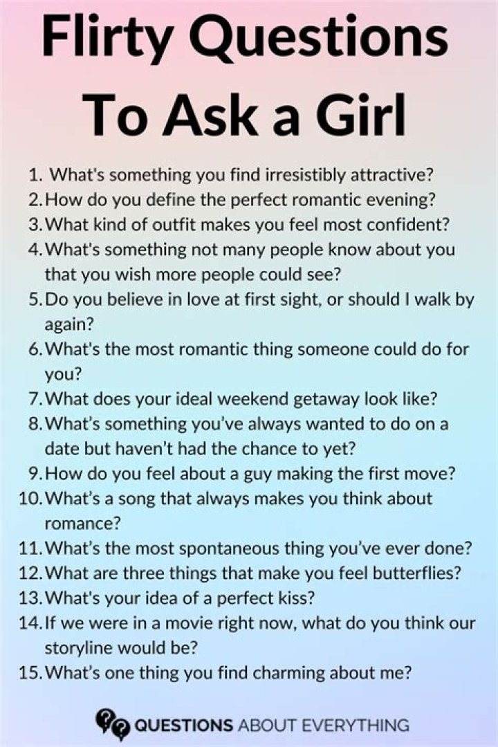 What should I ask a girl in first chat?
