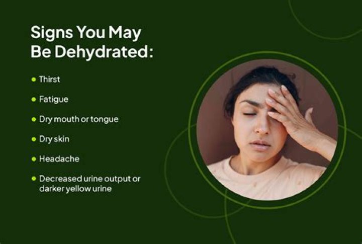 What you might observe if a person is dehydrated?