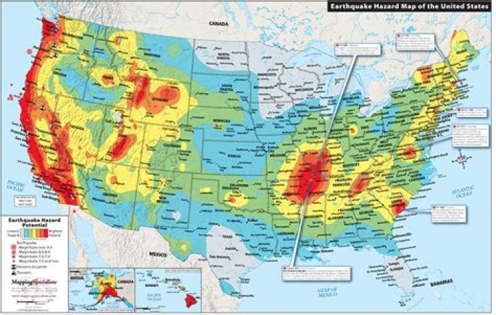 Where in America are there no earthquakes?