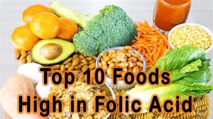 Which fruit has folic acid?